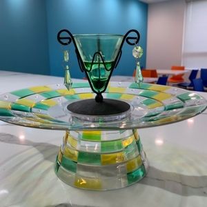 Dish, bowl and candle holder set